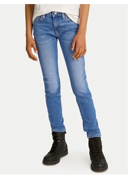 Calvin Klein Jeans Jeansy IG0IG02707 Niebieski Skinny Fit ze sklepu MODIVO w kategorii Spodnie dziewczęce - zdjęcie 182664312