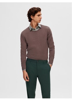 Selected Homme Sweter 16079774 Bordowy Regular Fit ze sklepu MODIVO w kategorii Swetry męskie - zdjęcie 182664923