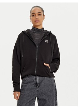 Hugo Bluza Dalfine 50535240 Czarny Regular Fit ze sklepu MODIVO w kategorii Bluzy damskie - zdjęcie 182664943