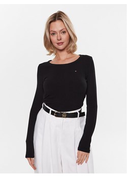 Tommy Hilfiger Bluzka WW0WW38869 Czarny Slim Fit ze sklepu MODIVO w kategorii Bluzki damskie - zdjęcie 182665024