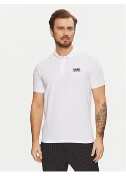 KARL LAGERFELD Polo 745088 551235 Biały Regular Fit ze sklepu MODIVO w kategorii T-shirty męskie - zdjęcie 182665074