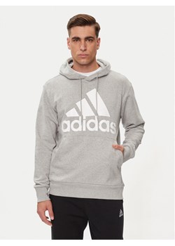 adidas Bluza Essentials French Terry Big Logo IC9364 Szary Regular Fit ze sklepu MODIVO w kategorii Bluzy męskie - zdjęcie 182665102