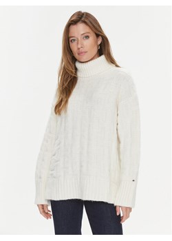 Tommy Hilfiger Golf WW0WW39886 Écru Relaxed Fit ze sklepu MODIVO w kategorii Swetry damskie - zdjęcie 182665651