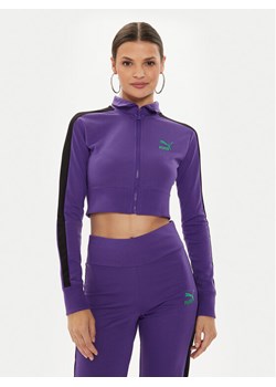 Puma Bluza DUA LIPA 536628 Fioletowy Slim Fit ze sklepu MODIVO w kategorii Bluzy damskie - zdjęcie 182666292