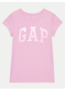 Gap T-Shirt 886003-00 Różowy Regular Fit ze sklepu MODIVO w kategorii Bluzki dziewczęce - zdjęcie 182666722