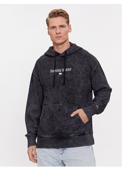 Tommy Jeans Bluza Washed Linear DM0DM17787 Czarny Relaxed Fit ze sklepu MODIVO w kategorii Bluzy męskie - zdjęcie 182666802