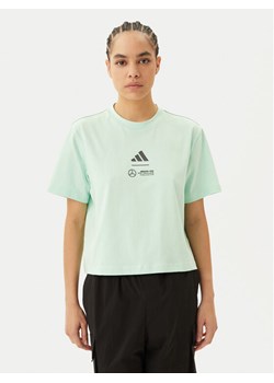 adidas T-Shirt Mercedes - AMG Petronas Formula One Team Premium JY3077 Zielony Loose Fit ze sklepu MODIVO w kategorii Bluzki damskie - zdjęcie 182667101