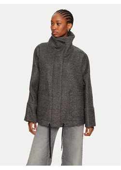 PINKO Płaszcz wełniany Forbice 104040 A23R Szary Regular Fit ze sklepu MODIVO w kategorii Płaszcze damskie - zdjęcie 182667383