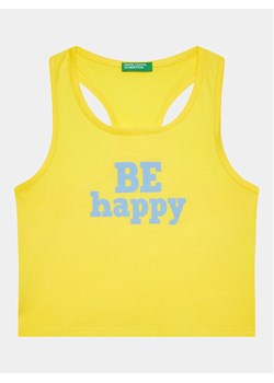United Colors Of Benetton Top 3096CH013 Żółty Regular Fit ze sklepu MODIVO w kategorii Bluzki dziewczęce - zdjęcie 182667630