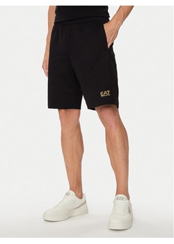 EA7 Emporio Armani Szorty sportowe 8NPS65 PJVRZ 0208 Czarny Regular Fit ze sklepu MODIVO w kategorii Spodenki męskie - zdjęcie 182667652