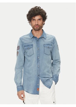 Aeronautica Militare Koszula jeansowa 251CA1281CT3527 Błękitny Regular Fit ze sklepu MODIVO w kategorii Koszule męskie - zdjęcie 182667890