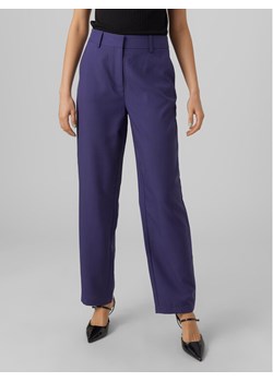 Vero Moda Spodnie materiałowe 10293210 Granatowy Straight Fit ze sklepu MODIVO w kategorii Spodnie damskie - zdjęcie 182668051