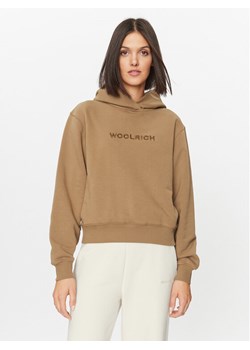 Woolrich Bluza Logo Hoodie CFWWSW0116FRUT3164 Brązowy Regular Fit ze sklepu MODIVO w kategorii Bluzy damskie - zdjęcie 182668333