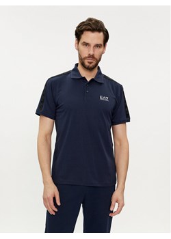 EA7 Emporio Armani Polo 3DPF23 PJ02Z 0554 Granatowy Regular Fit ze sklepu MODIVO w kategorii T-shirty męskie - zdjęcie 182668540