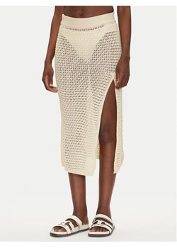 Guess Spódnica midi E5GD09 Z3N30 Écru Regular Fit ze sklepu MODIVO w kategorii Spódnice - zdjęcie 182668634