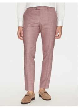 BOSS Spodnie materiałowe H-Genius-251 50535685 Różowy Slim Fit ze sklepu MODIVO w kategorii Spodnie męskie - zdjęcie 182668653