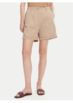 Tommy Hilfiger Szorty materiałowe WW0WW44762 Beżowy Regular Fit ze sklepu MODIVO w kategorii Szorty - zdjęcie 182668790