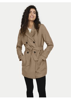 Vero Moda Trencz Celeste 10239411 Brązowy Regular Fit ze sklepu MODIVO w kategorii Płaszcze damskie - zdjęcie 182668822