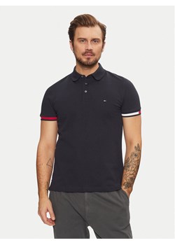 Tommy Hilfiger Polo Flag Cuff MW0MW37518 Granatowy Slim Fit ze sklepu MODIVO w kategorii T-shirty męskie - zdjęcie 182668852