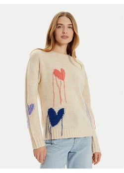 Frieda & Freddies Sweter 3366 Beżowy Regular Fit ze sklepu MODIVO w kategorii Swetry damskie - zdjęcie 182669084