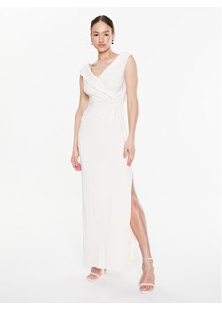 Lauren Ralph Lauren Sukienka wieczorowa 253863940001 Écru Slim Fit ze sklepu MODIVO w kategorii Sukienki - zdjęcie 182669222