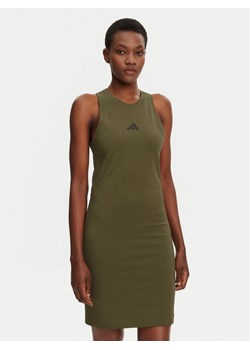 adidas Sukienka codzienna Future Icons Small Logo JE0201 Zielony Slim Fit ze sklepu MODIVO w kategorii Sukienki - zdjęcie 182669384