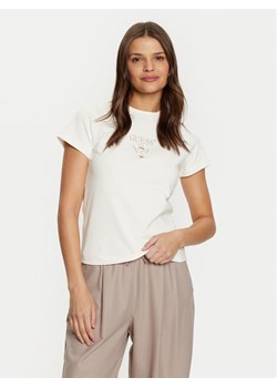 Guess T-Shirt V4YI21 KCDH1 Écru Slim Fit - id: 0000304591075 - marki Guess - 182669524 Guess T-Shirt V4YI21 KCDH1 Écru Slim Fit ze sklepu MODIVO w kategorii Bluzki damskie - zdjęcie 182669524