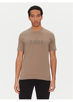 BOSS T-Shirt 50531271 Beżowy Regular Fit ze sklepu MODIVO w kategorii T-shirty męskie - zdjęcie 182669531