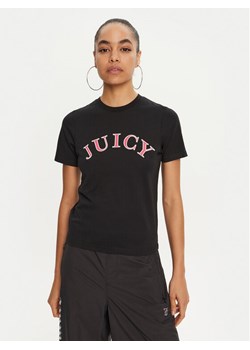 Juicy Couture T-Shirt College Gf JCSCT224414 Czarny Regular Fit ze sklepu MODIVO w kategorii Bluzki damskie - zdjęcie 182669554