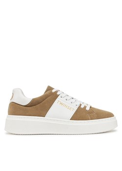 TWINSET Sneakersy 251GCJ01C Brązowy ze sklepu MODIVO w kategorii Buty sportowe damskie - zdjęcie 182669732