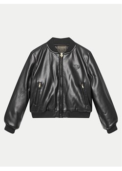 Guess Kurtka z imitacji skóry J4YL13 WE8D0 Czarny Relaxed Fit ze sklepu MODIVO w kategorii Kurtki chłopięce - zdjęcie 182669884