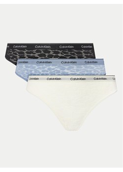 Calvin Klein Underwear Komplet 3 par fig brazylijskich 000QD5225E Kolorowy ze sklepu MODIVO w kategorii Majtki damskie - zdjęcie 182669942