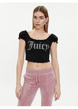 Juicy Couture Bluzka Brodie JCWCT23309 Czarny Regular Fit ze sklepu MODIVO w kategorii Bluzki damskie - zdjęcie 182670023