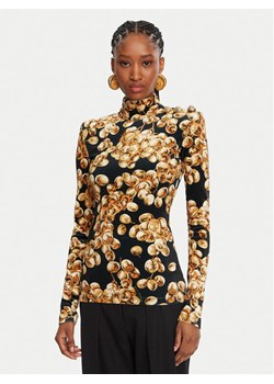Balmain Bluzka DF0AR092JJ44 Czarny Slim Fit ze sklepu MODIVO w kategorii Bluzki damskie - zdjęcie 182670042