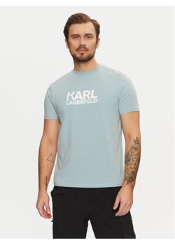 KARL LAGERFELD T-Shirt 755087 551235 Błękitny Regular Fit ze sklepu MODIVO w kategorii T-shirty męskie - zdjęcie 182670051