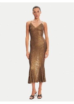 NORMA KAMALI Sukienka koktajlowa ST4243SQ162151 Brązowy Slim Fit ze sklepu MODIVO w kategorii Sukienki - zdjęcie 182670092
