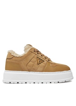Guess Sneakersy Terria FLFTER SUE12 Beżowy ze sklepu MODIVO w kategorii Buty sportowe damskie - zdjęcie 182670184