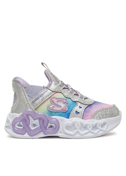 Skechers Sneakersy Infinite Heart Lights-Eternal Shimmer 303755N/SMLT Srebrny ze sklepu MODIVO w kategorii Buty sportowe dziecięce - zdjęcie 182670453