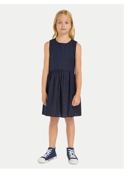 Tommy Hilfiger Sukienka letnia Anglaise KG0KG07931 M Granatowy Regular Fit ze sklepu MODIVO w kategorii Sukienki dziewczęce - zdjęcie 182670531