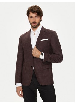 Boss Marynarka H-Hutson-224 50521645 Bordowy Slim Fit ze sklepu MODIVO w kategorii Marynarki męskie - zdjęcie 182670690