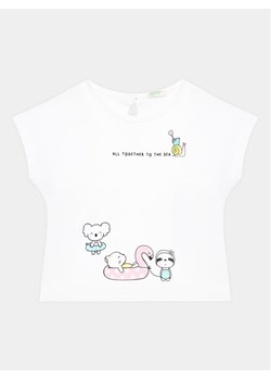 United Colors Of Benetton T-Shirt 3I1XA102W Biały Regular Fit ze sklepu MODIVO w kategorii Koszulki niemowlęce - zdjęcie 182671003