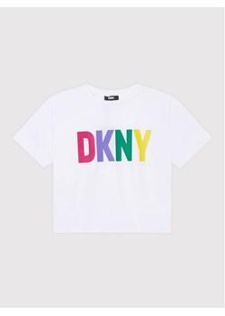 DKNY T-Shirt D35S31 S Biały Relaxed Fit ze sklepu MODIVO w kategorii Bluzki damskie - zdjęcie 182671061