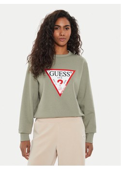 Guess Bluza W2YQ16 KBA11 Zielony Regular Fit ze sklepu MODIVO w kategorii Bluzy damskie - zdjęcie 182671062