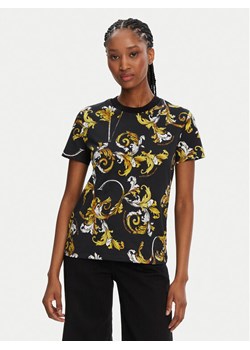 Versace Jeans Couture T-Shirt 78HAH613 Czarny Regular Fit ze sklepu MODIVO w kategorii Bluzki damskie - zdjęcie 182671150