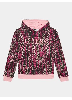 Guess Bluza J3BQ04 KAD73 Różowy Regular Fit ze sklepu MODIVO w kategorii Bluzy dziewczęce - zdjęcie 182671584