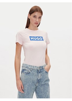 HUGO T-Shirt Classic Tee_B 50510772 Różowy Slim Fit ze sklepu MODIVO w kategorii Bluzki damskie - zdjęcie 182671594
