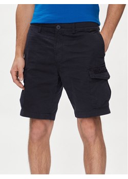 Napapijri Szorty materiałowe N-Deline NP0A4HOT Granatowy Regular Fit ze sklepu MODIVO w kategorii Spodenki męskie - zdjęcie 182671633