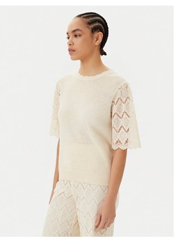 TWINSET Sweter 251TP3341 Beżowy Regular Fit ze sklepu MODIVO w kategorii Swetry damskie - zdjęcie 182671813