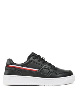 Tommy Hilfiger Sneakersy Stripes Low Cut Lace-Up Sneaker T3X9-32848-1355 S Czarny ze sklepu MODIVO w kategorii Buty sportowe dziecięce - zdjęcie 182671942
