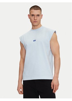 HUGO Tank top Navertz 50509773 Błękitny Regular Fit ze sklepu MODIVO w kategorii T-shirty męskie - zdjęcie 182672053